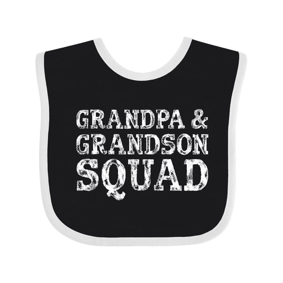 Inktastic Grandpa and Grandson Squad Boys or Girls Baby Bib