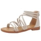 thumbnail image 1 of Sandalias de gladiador para mujer, sandalias planas con tiras y cremallera trasera para fiestas y vacaciones, 1 of 9