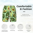 thumbnail image 6 of Picia Avocado With Seeds pattern Mens Swim Trunks with Compression Liner Stretch Beach Shorts Quick Dry with Zipper Pockets No-Chafing Board Shorts-3X-Large, 6 of 9