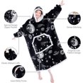 thumbnail image 3 of Wearable Blanket Hoodie, Oversized Sherpa Fleece Hooded Sweatshirt with Eye Mask for Adult, Gifts for Women Men, 3 of 7