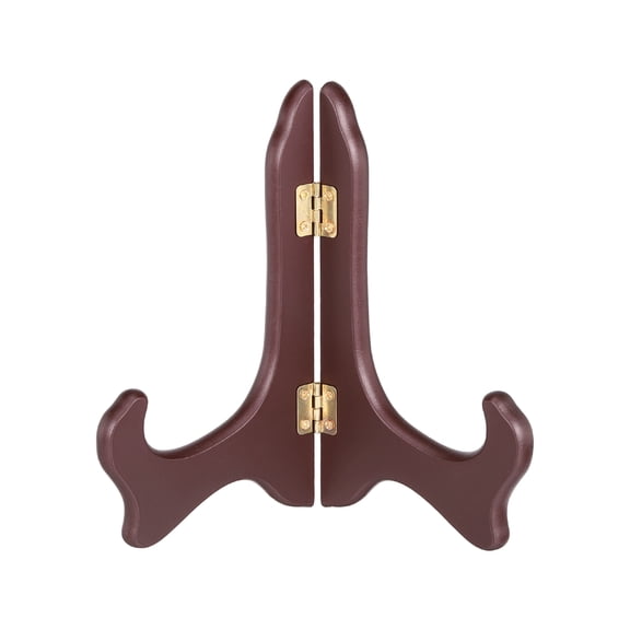 Uxcell Wooden Easel Plate Holder, 8" Small Wood Easels Folding Table Display Stand for Decorative Picture Frame Book Artwork Desktop Ornaments, Burgundy