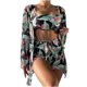thumbnail image 1 of Traje de baño de 2 piezas para mujer, trajes de baño para mujer, traje de baño de tres piezas para mujer, traje de baño con relleno y efecto push-up, conjunto de ropa de playa para mujer, 1 of 7