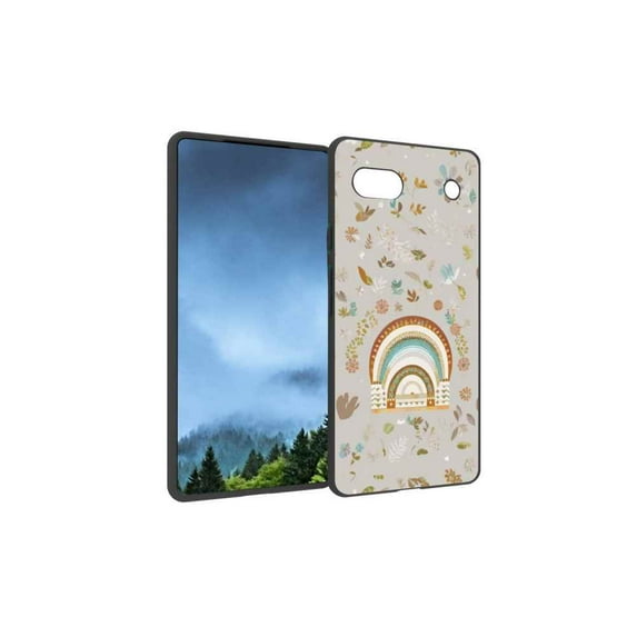 Boho-rainbow-5 Phone Case, Degined for Google Pixel 6A Case Men Women, Flexible Silicone Shockproof Case for Google Pixel 6A