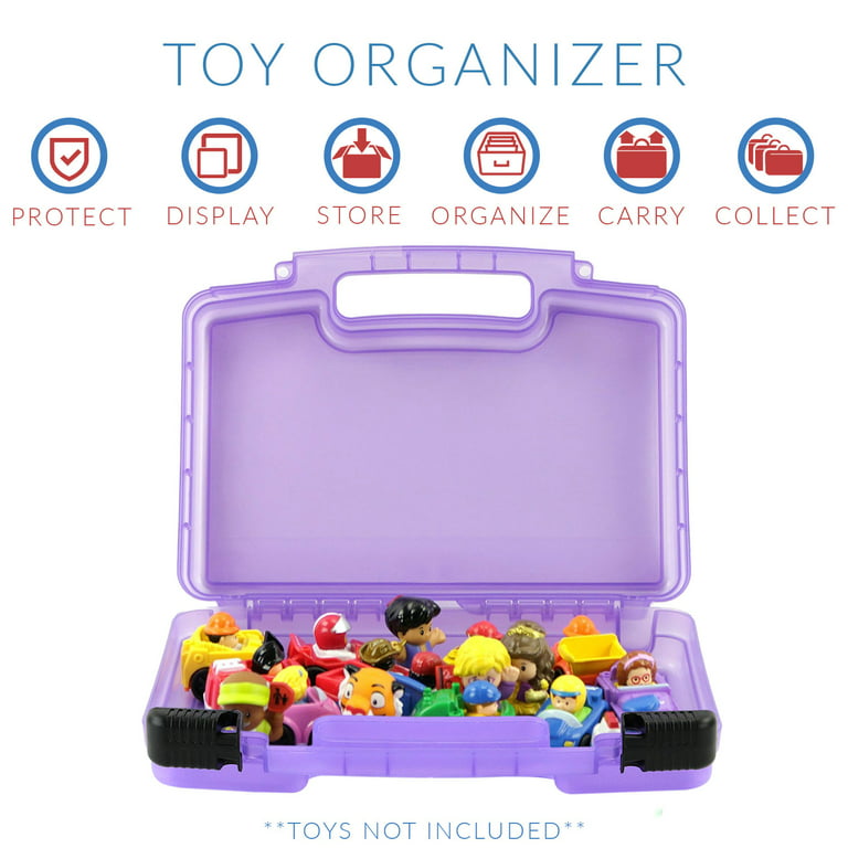 Little People Case, Toy Storage Carrying Box. Figures Playset Organizer.  Accessories For Kids by LMB