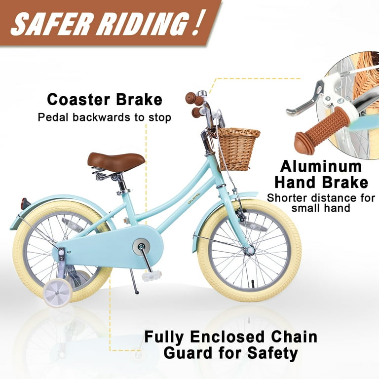 Glerc Little Molly 16 inch Kids Girls Bike for 4-7 Years Old Child