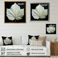 thumbnail image 4 of Designart "Artistic Depiction Of Black And White Leaves On Glass" Leaves Canvas Prints, 4 of 7