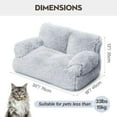 thumbnail image 2 of Dog Couch, Small Dog Bed with Removable Washable Cover, Cute Cat Couch for Pets, Cat Beds for Indoor Cats with Anti-Slip Bottom (Grey), 2 of 16