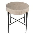 thumbnail image 2 of Butler Specialty Company Akemi 24.5" Round Wood and Iron Side Table - Natural, 2 of 7
