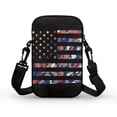 thumbnail image 2 of HELLHERO Camouflage American Flag Design 2 Layers Small Crossbody Purse for Outdoor Travel, 2 of 6