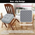 thumbnail image 2 of Chair Cushions Set of 2,Tufted Shredded Memory Foam Chair Pads, Non-Slip Seat Cushions with Removable Cover, 16'' x 16'', 2 Pack,Grey, 2 of 14