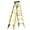 Yellow, variant on Step Ladder, 6-Foot Folding Step Stooll, 6 Step Sturdy  Ladder , Fiberglass Lightweight Portable Step Stool with 300LB Load Capacity