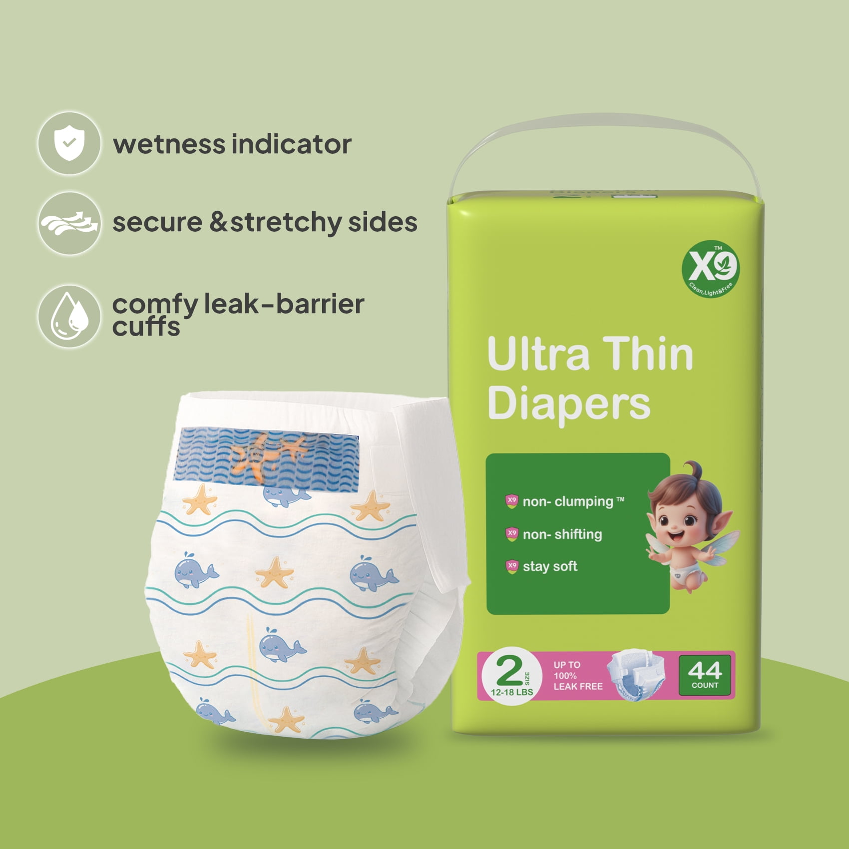 X9 Ultra Thin Diapers