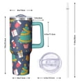 thumbnail image 2 of 40 Oz Merry Christmas Plaid Tumbler With Handle, Coffee Travel Cup, Holiday Presents, 2 of 4