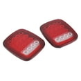 thumbnail image 3 of Luces Traseras Cuadradas de 12 V Y 16 LED, Se?al de Giro, Se?al de Giro, Respaldo, Luces de Marcador de Freno Inverso, Lámparas para Jeep Wrangler JK TJ CJ YJ 1976-2006 EOTVIA  No, 3 of 6