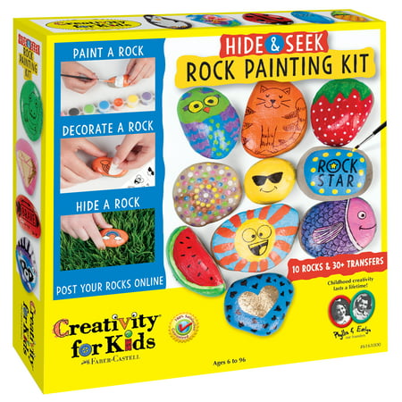 Creativity for Kids Hide & Seek Rock Painting Kit (Best Art Supplies For Kids)