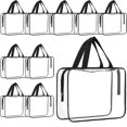 thumbnail image 1 of Bolsas cosméticas Reginary de PVC transparente a prueba de agua, paquete de 10 unidades, 30 x 22 x 10 cm, 1 of 6