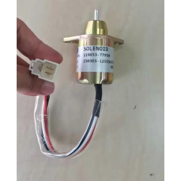 12V-Fuel Stop Solenoid 1503Petr12S5SUC5S 119653-77950 SA-4562T for Yanmar 3TNE84 3TNE88 4TNE84 4TNE88 Engine Stop Solenoid