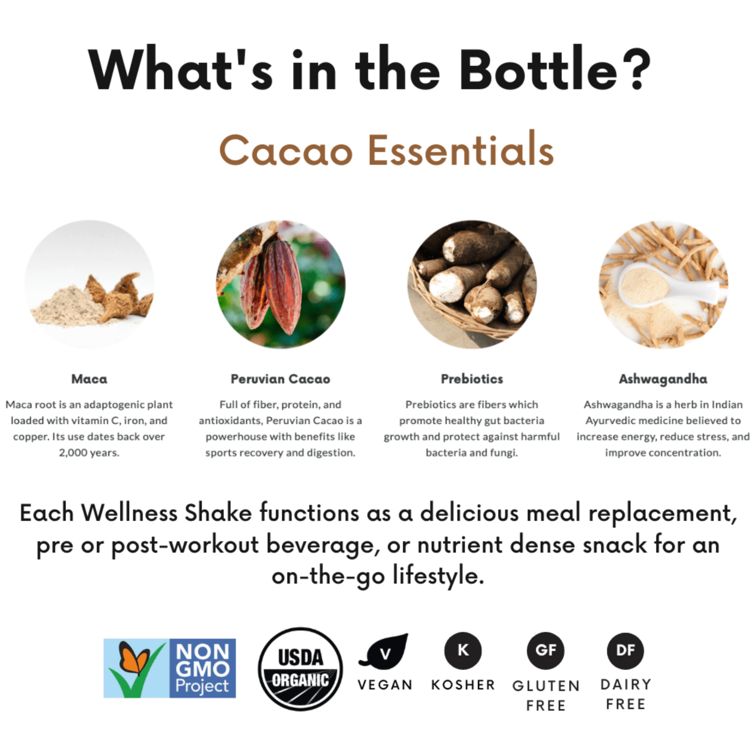 (2 pack) Remedy Organics Plant Based Cacao Essentials Instant Nutritional Liquid Shake, Multi-Serve, 32 fl oz
