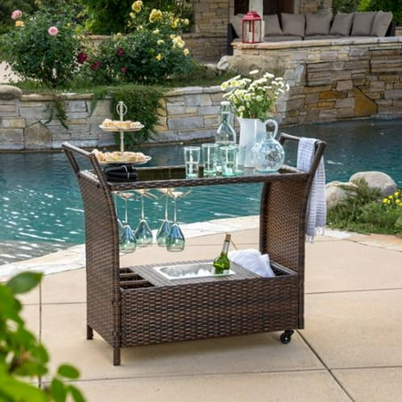 Bahama Outdoor Wicker Serving Bar Cart Multiple Colors Com This On Opens A Dialog That Displays Additional Images For With The Option To Zoom In Or Out