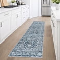 thumbnail image 3 of GLATTICE Runner Rug 2x6 Blue Vintage Floral Rug Boho Rug Runner Non-Slip Washable Kitchen Runner Soft Printed Retro Flower Carpet Runner for Bedroom Laundry Entryway, 3 of 9