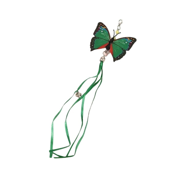 Interactive Cat Wand Replacement Attachment Heads, Colorful Butterfly Streamer Feline Toys for Indoor Cats, Durable Pet String Teaser Refills for Daily Exercise