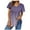 Purple, variant on Women's Loose Tops Dressy Tunic Fashion Shirts Round Neck Retro for Teens Girls Solid Color Summer Pullover Casual Relaxed Short Sleeve
