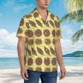 thumbnail image 2 of Wukai Bohemia Men's Hawaiian Shirt Short Sleeve Casual Button Down Summer Beach Aloha Shirt Tropical Print Holiday Party, 2 of 8