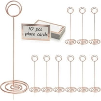 Table Number Holders with Place Cards 10Pcs - 8.75 inch Place Card Holder Tall Table Number Stands with Table Name Cards for Weddings Party Graduation Centerpiece Decoration Memo (Rose Gold)