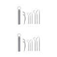 thumbnail image 1 of Matsuzay Palillo de Limpieza de de viaje Selección Barbacoa Fruta Tenedor Reutilizable Lavable Multifuncional Flosser Type1 NO1, 1 of 6
