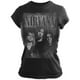 thumbnail image 2 of Nirvana - Camiseta Caras Descoloridas de Algodón para Mujer (Negro), 2 of 2