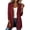 A-Red, variant on Womens Coat Casual Mid Length Long Sleeved with Pocket Cardigan Jacket