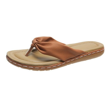 

kakina CMSX Sandals for Women Summer New Casual Flip-flops Flip-flops Brown 6.5