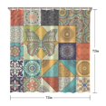 thumbnail image 5 of Waterproof Bohemian Shower Curtain 72x72 Inch Boho Style Polyester Unique Shower Curtain for Bathroom Hotel Home Decor with 12 Plastic Hooks, 5 of 5