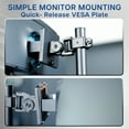 thumbnail image 6 of VIVO Dual Ultrawide Monitor Desk Stand, Mount for 2 Computer Screens up to 49", 6 of 8