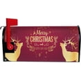 thumbnail image 2 of Holiday Deer Merry Christmas and New Year Magnetic Mailbox Cover Standard Size for Garden Yard Outdoor Decorations-18 x 20.8", 2 of 5
