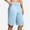 c01Blue, variant on USNSM Shorts for Women Knee Length with Pockets Solid Color High Waisted Stretch Shorts for Summer Walking Green S