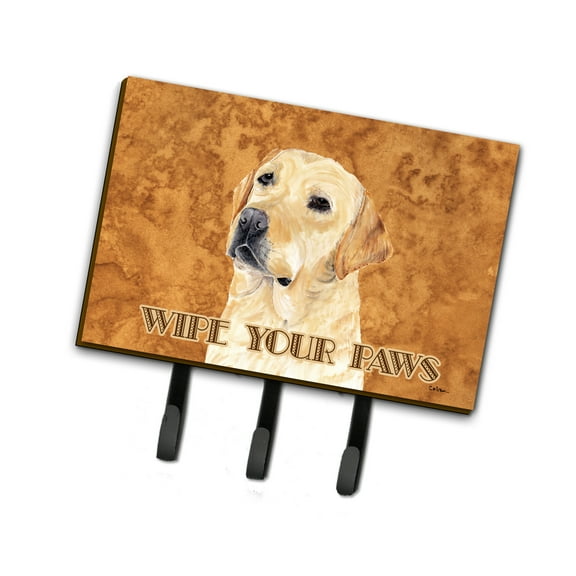 Carolines Treasures SC9133TH68 Labrador Wipe your Paws Leash or Key Holder Triple Hook multicolor
