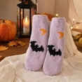 thumbnail image 6 of WJOSBXT Halloween Fuzzy Socks Women Funny Fleece Fluffy Sleep Socks 2026 Halloween Graphic Pumpkin Bat Spider Winter Socks, 6 of 7