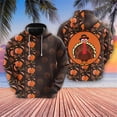 thumbnail image 4 of Sudadera con capucha con estampado 3D de hojas de arce y pavo para hombre y mujer, con estampado de feliz día de Acción de Gracias, informal, holgada, de manga larga, 4 of 5