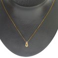 thumbnail image 2 of Aonejewelry 0.25 Carat Natural White Diamond Tear-Drop Pendant Necklace for Woman Crafted in 10k Rose White and Yellow Gold With 18 Gold Plated Over 925 Sterling Silver Box Chain, 2 of 5