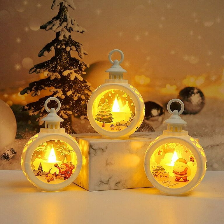1pc Christmas Decoration Santa Claus Snowman Lantern Light Christmas  Ornaments Hanging Christmas Lights New Year 2023 Gifts, Vintage Decorative  Candle Lanterns For Indoor Farmhouse Halloween Decorations Christmas  Wedding Table Centerpiece Decor,room