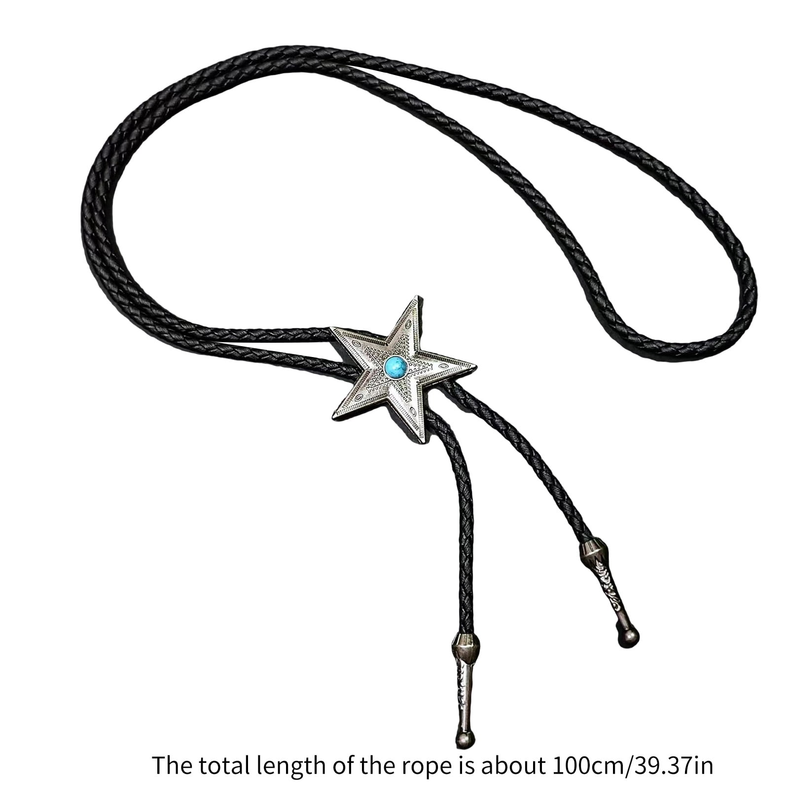 RUISINERY Pack of 6 Bolotie Set Western Outfit Leather Cord Rodeos Jewelry Pendant Necktie Necklace for Men and Women Festivals