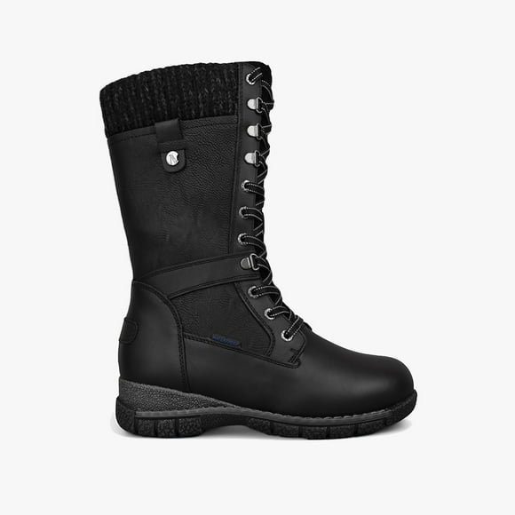 Comfy Moda Women's Waterproof Wool Lined Leather Winter Boots Storm