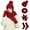 Red, variant on Winter Women's Woolen Hat Bib Gloves And Socks 4 Piece Set