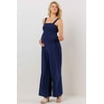 thumbnail image 4 of La Clef Sleeveless Smocking Top Maternity Jumpsuit, 4 of 5