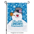 thumbnail image 2 of Frosty the Snowman Snowing Garden Yard Flag, 2 of 4