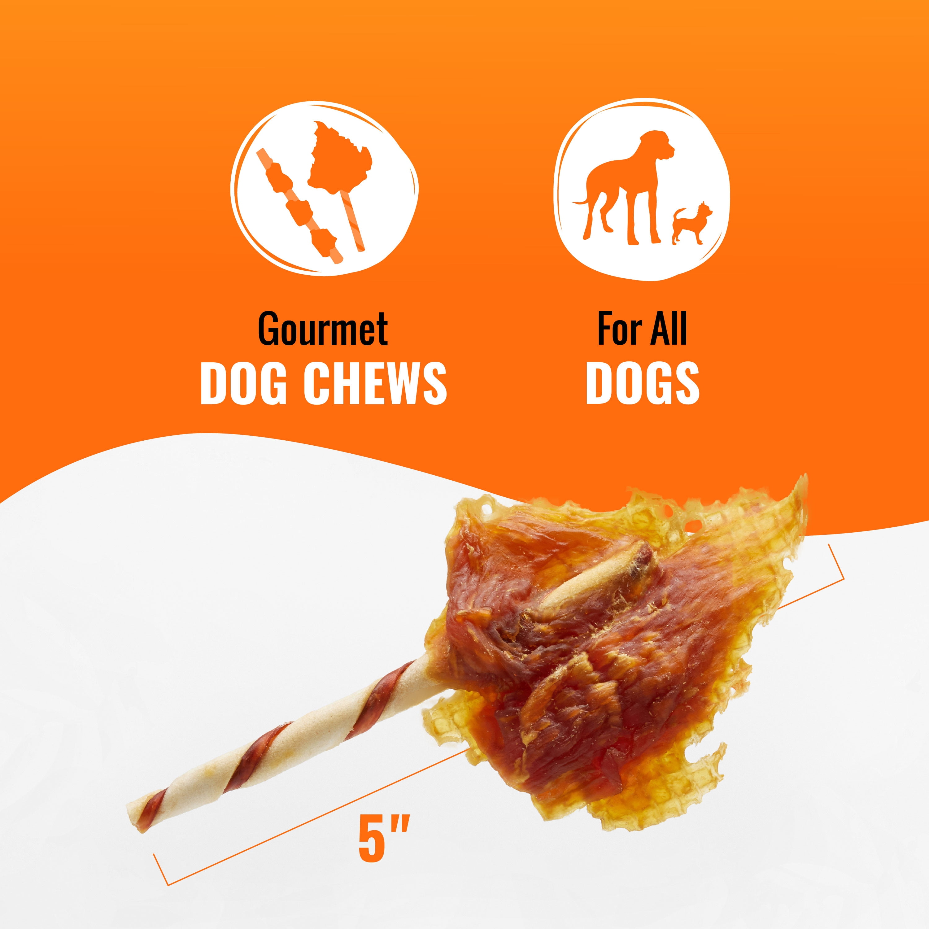 (3 pack) Good 'n' Fun Triple Flavor Wings, Rawhide Chew for All Dogs, 24 oz