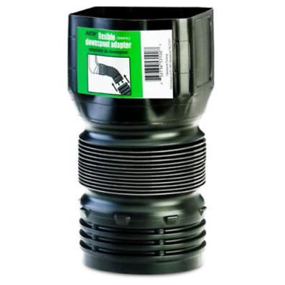 3" X 4" X 4" Flexible Downspout Adapter Use To Connect Your Downspout