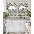 thumbnail image 5 of Dog Paw 3 Piece Swag Kitchen Curtains Set Farmhouse Wood Grain Valance and Tier Curtains 24 In Long, 56" x 36" Window Topper for Cafe Bathroom Bedroom, 5 of 6