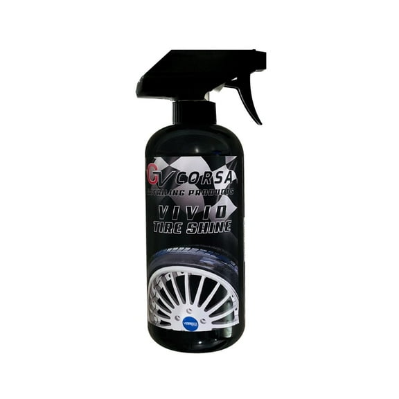 GV Corsa Detailing Products Vivid Tire Shine 16oz, Tire Dressing, Tire Gloss, Tire Shine Spray, car tire shine